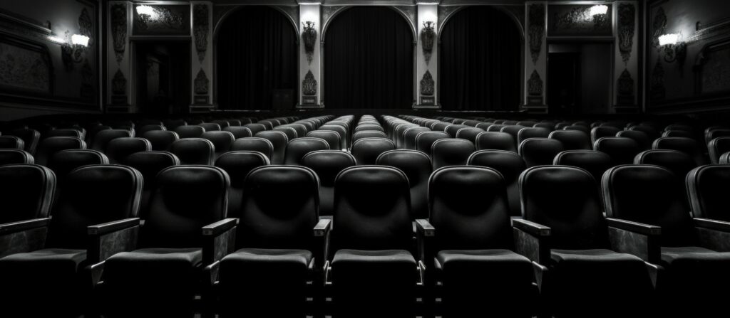 view black white theatre seating